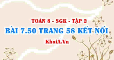 Bài 7.50 trang 58 Toán 8 Kết nối tri thức Tập 2